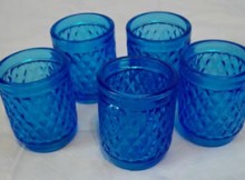 blue depression glass example